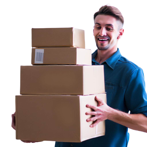 Persona que lleva cajas